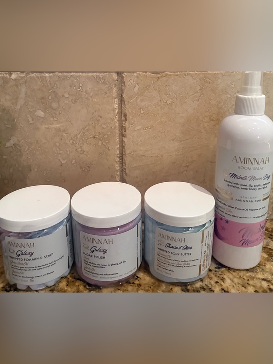 Aminnah Other - Aminnah Galaxy Stardust skies and midnite moon drop room spray gift set limited